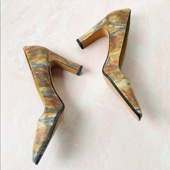 VTG Sacha London Camo Snakeskin Heels Sz 7AA - Picture 4 of 14
